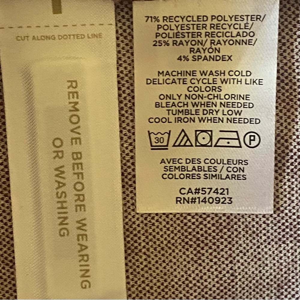 LOU & GREY BIRDSEYE GINGHAM PONTE LEGGINGS IN PLUM KISS SIZE LARGE - Picture 4 of 4